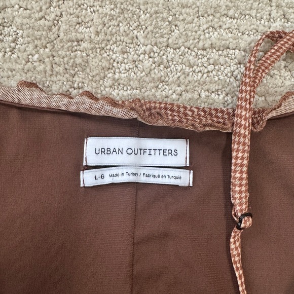 Urban Outfitters Mesh Optical Illusion Mini Dress Babydoll Lettuce Edge Large - Picture 5 of 7